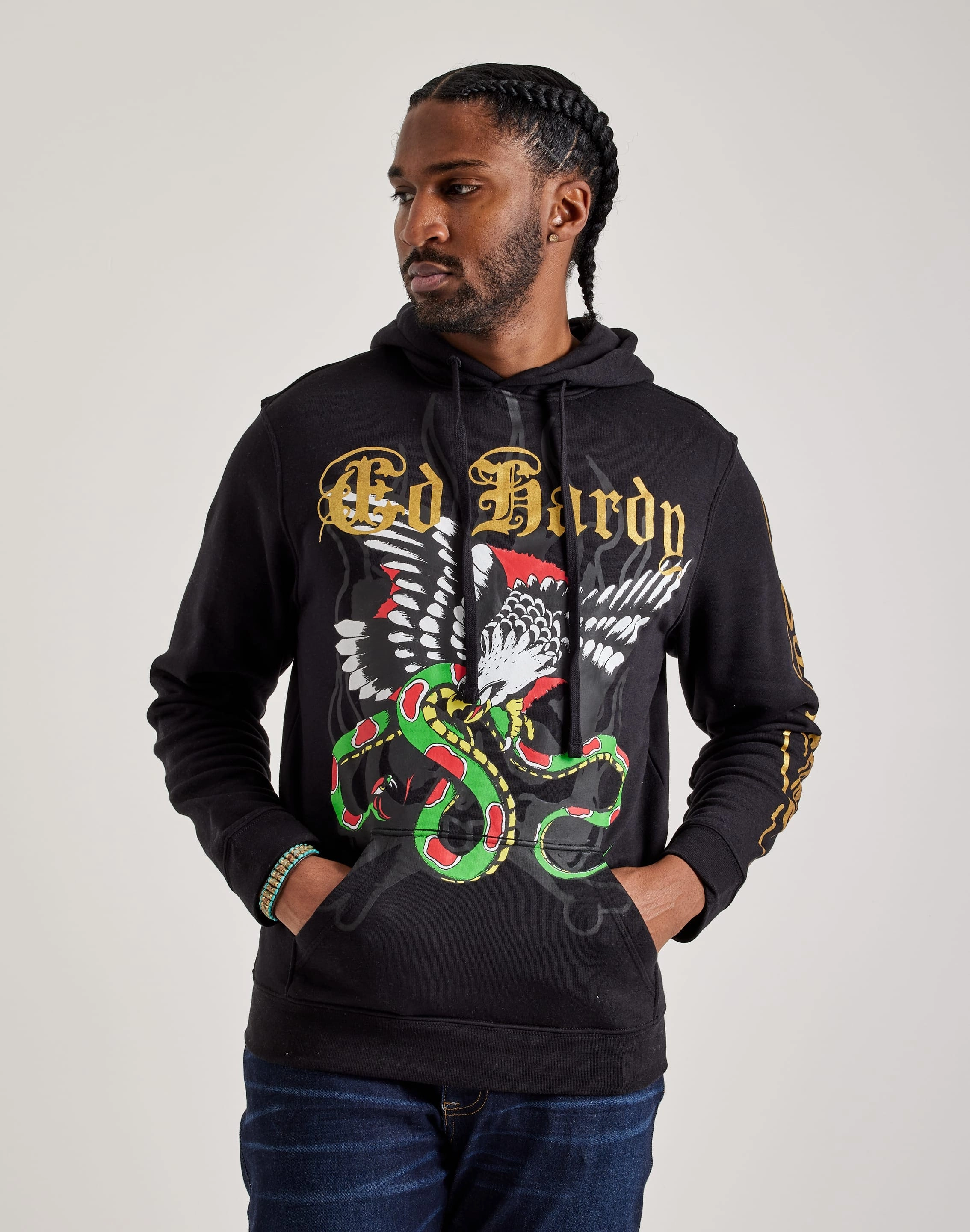 Ed Hardy Eagle Snake Hoodie Nylon - included fashion