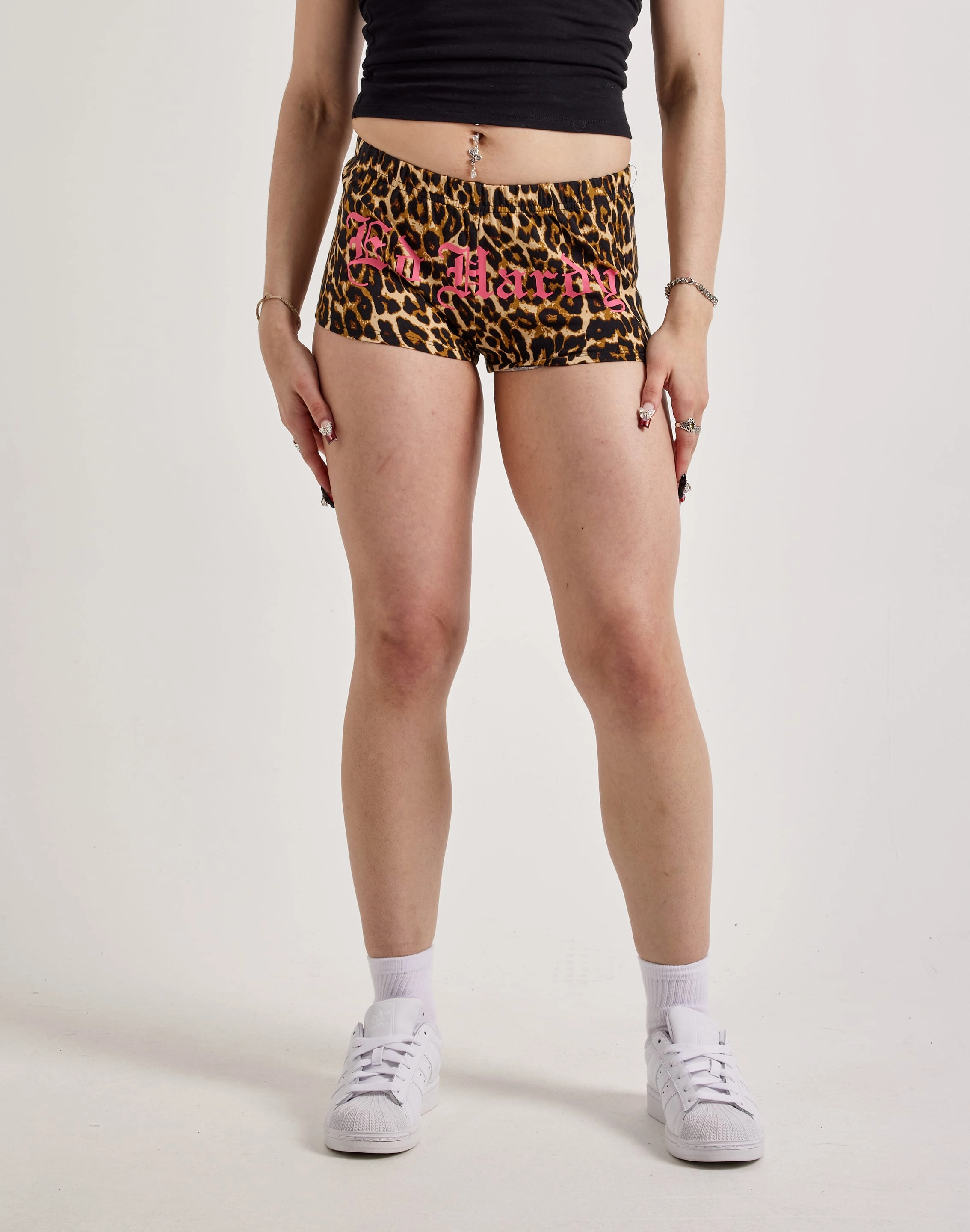Printed fashion Ed Hardy Heart Wings Booty Shorts Fashion customization