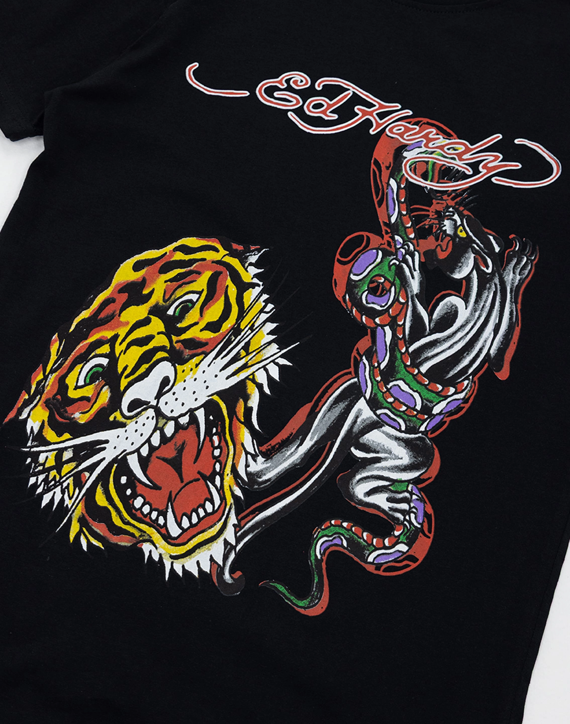 Ed Hardy Panther Lion Tee Grade-School Leather - material fashion