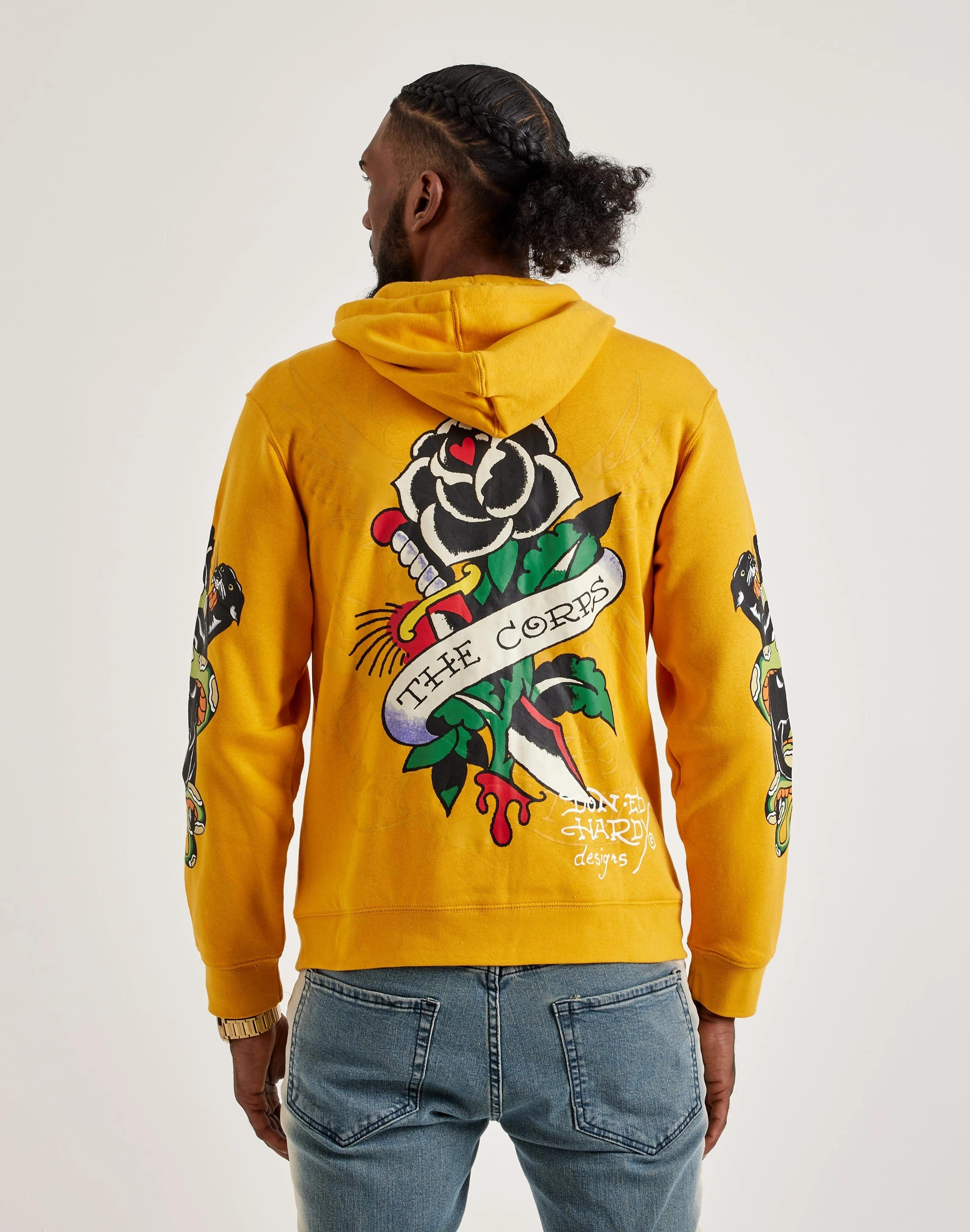 Ed Hardy Panther Snake Full-Zip Hoodie Fashion photography