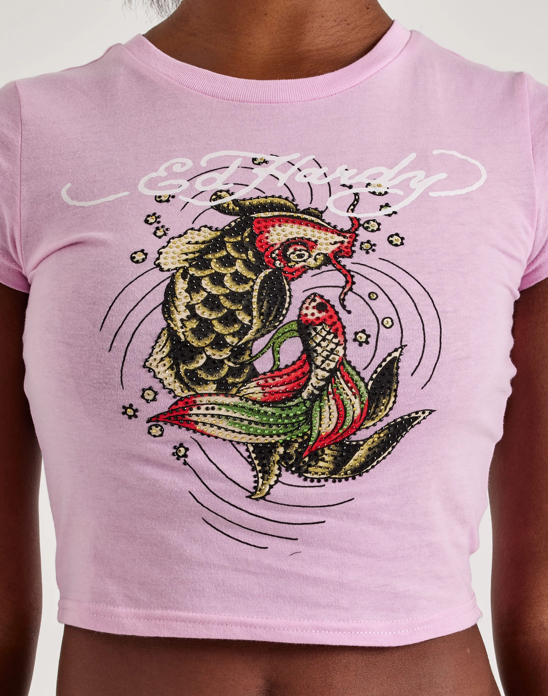 Ed Hardy Rhinestone Koi Fish Baby Tee Sustainable fashion