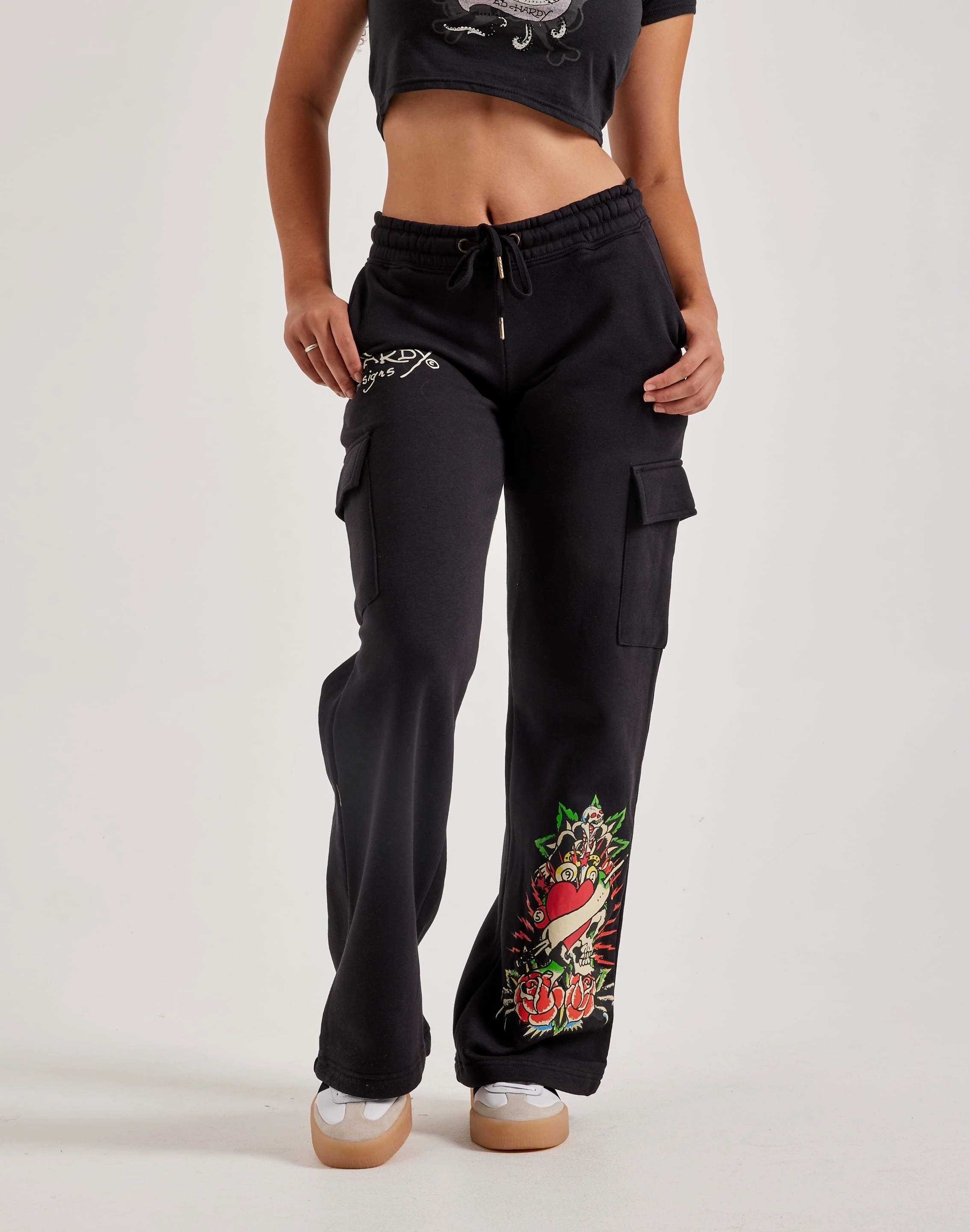 Ed Hardy Rose Skull Fleece Cargo Pants Ethical fashion choices Clothing prices