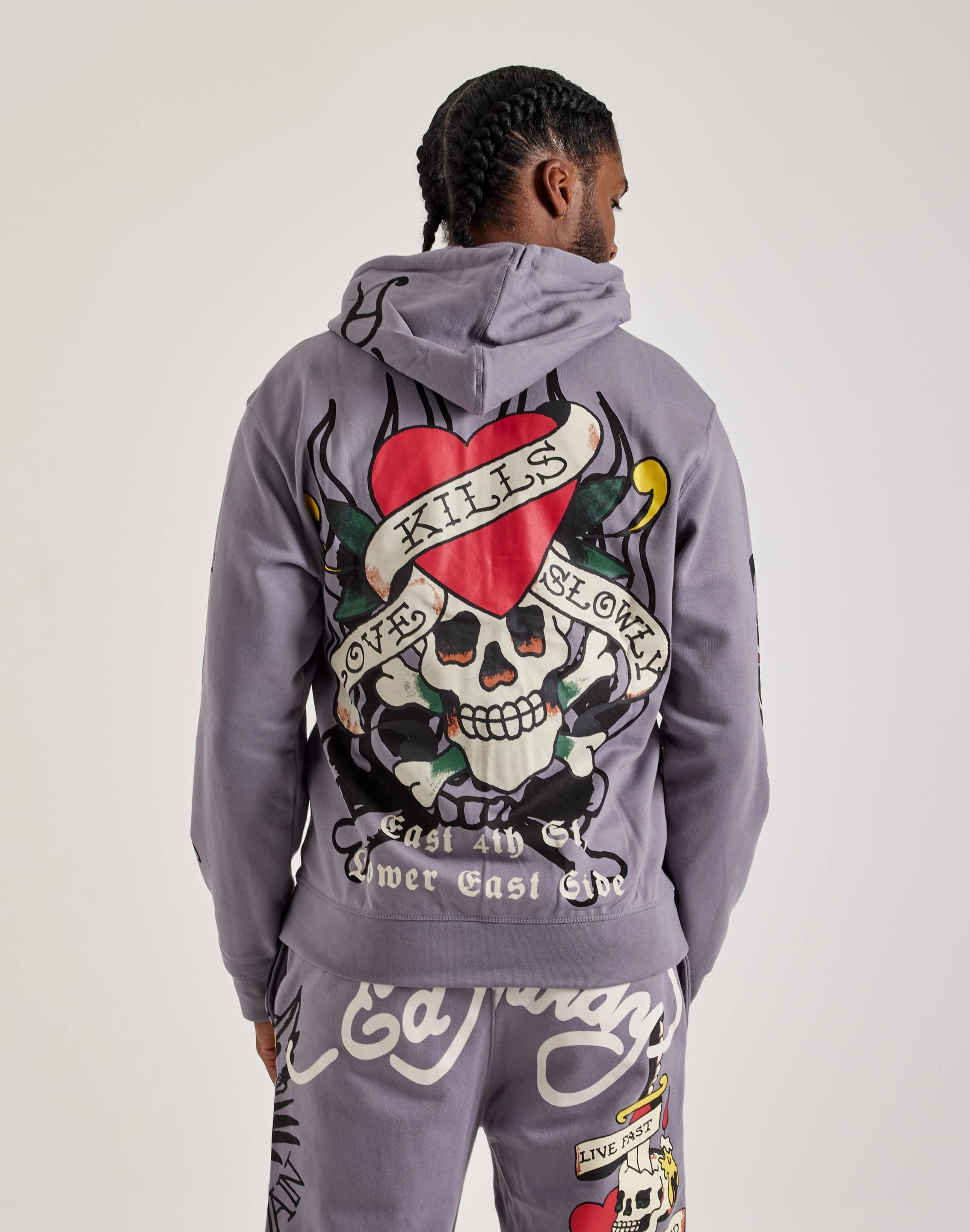 Ed Hardy Skull Full-Zip Hoodie Fashion on sale