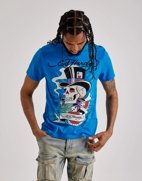 Ed Hardy Skull Hat Rhinestone Tee Runway fashion Everyday wear