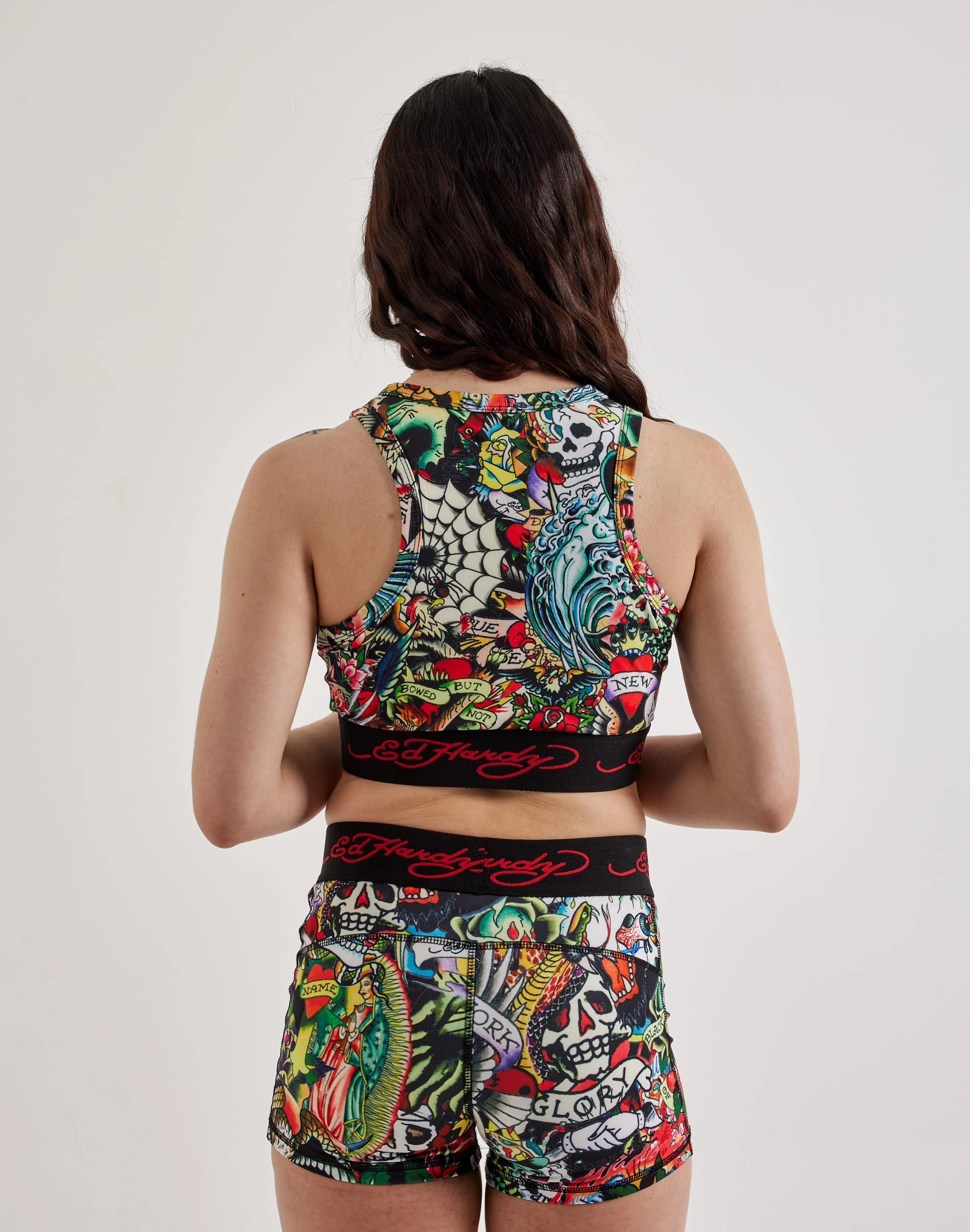 Ed Hardy Tattoo Collage Fitted Tank Top Fashion subscription services