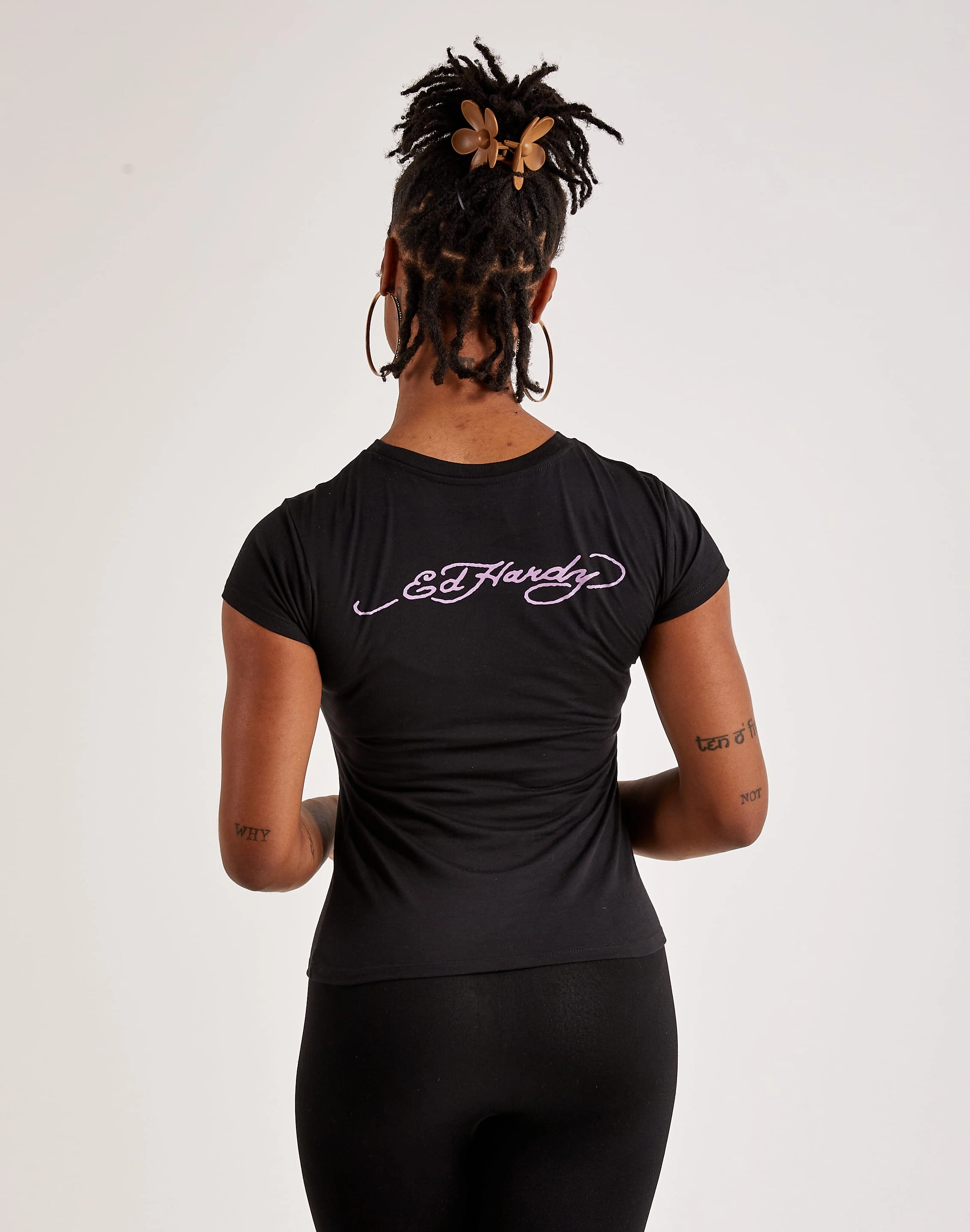 Ed Hardy True Love Slim-Fit Tee Leather - material fashion
