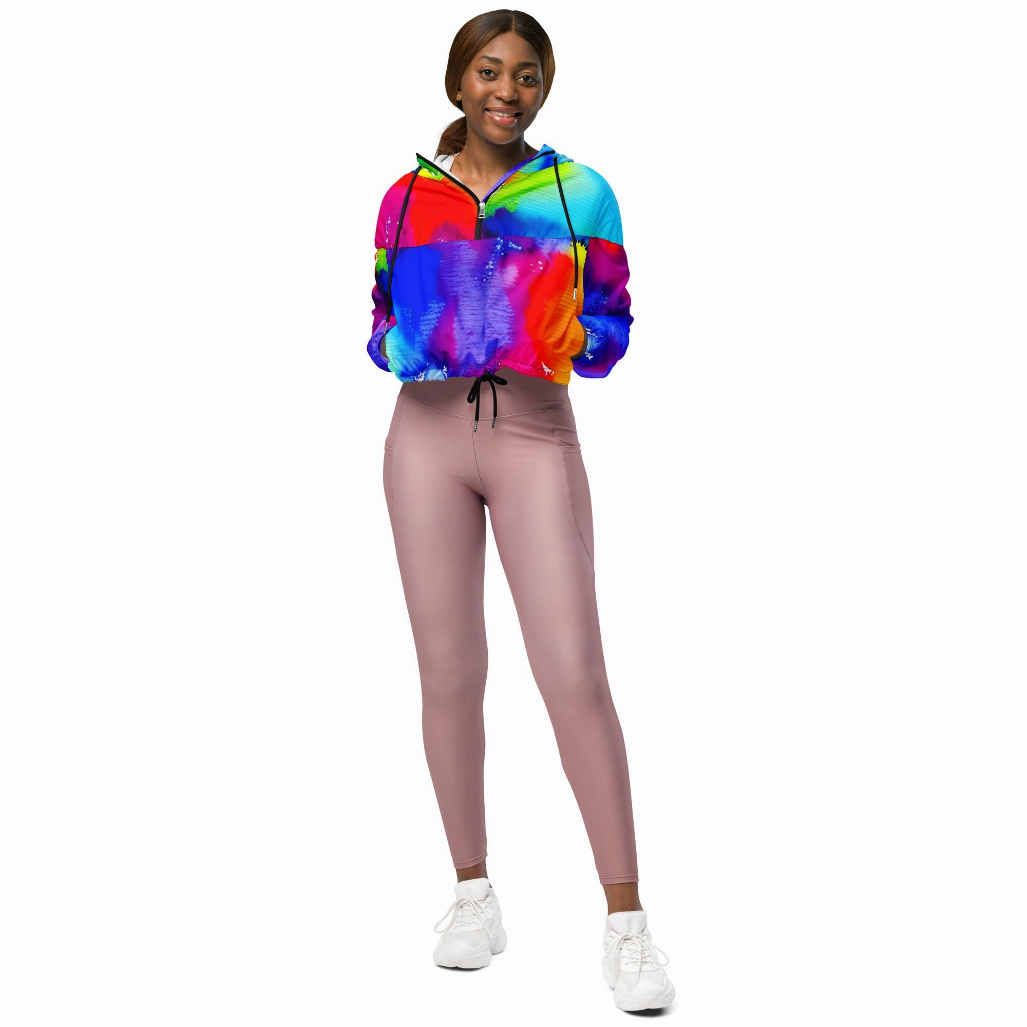Elevate Your Outdoor Style with Our Women's Cropped Windbreaker!