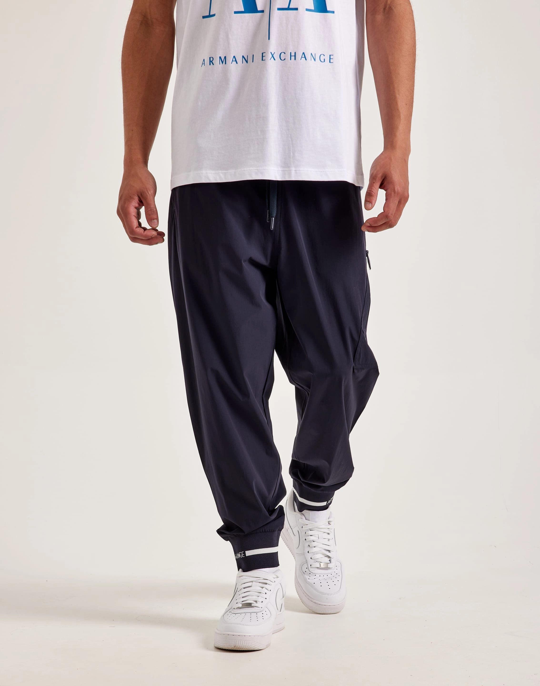 Armani Exchange Stretch Nylon Joggers Fashion models Athleisure fashion