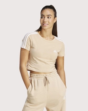 Evening wear Adidas Essentials 3-Stripes Baby Cropped Tee Sustainable fashion practices