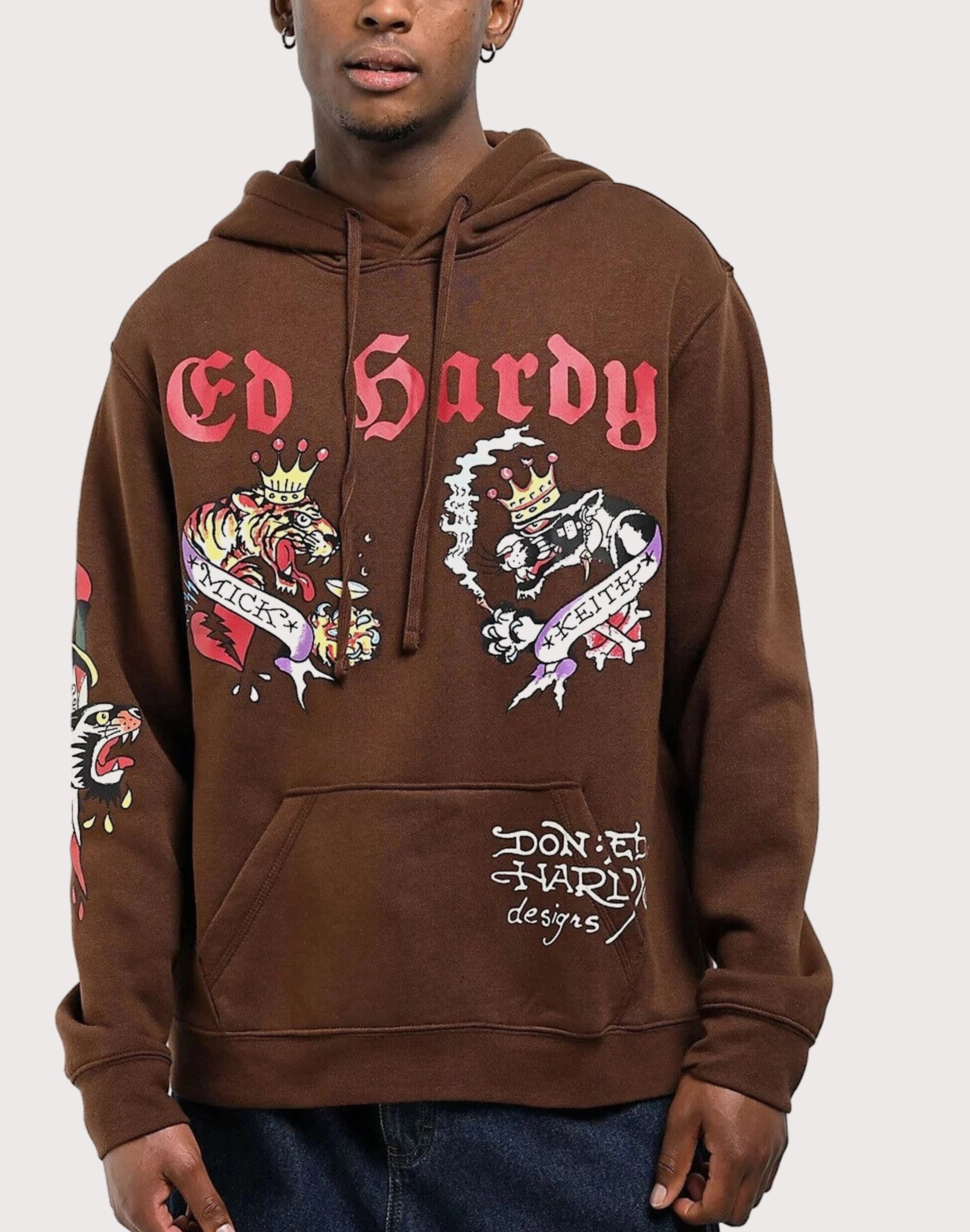 Evening wear Ed Hardy Panther Tiger Pullover Hoodie Online fashion shopping