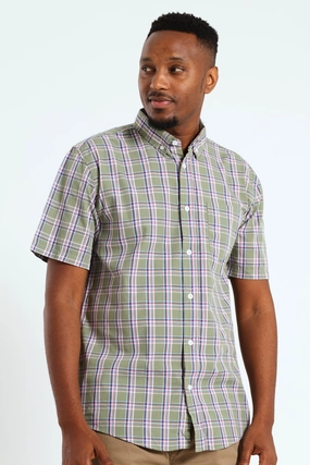 Fashion boutiques Button Down Check Shirt - Light Fatigue Street fashion