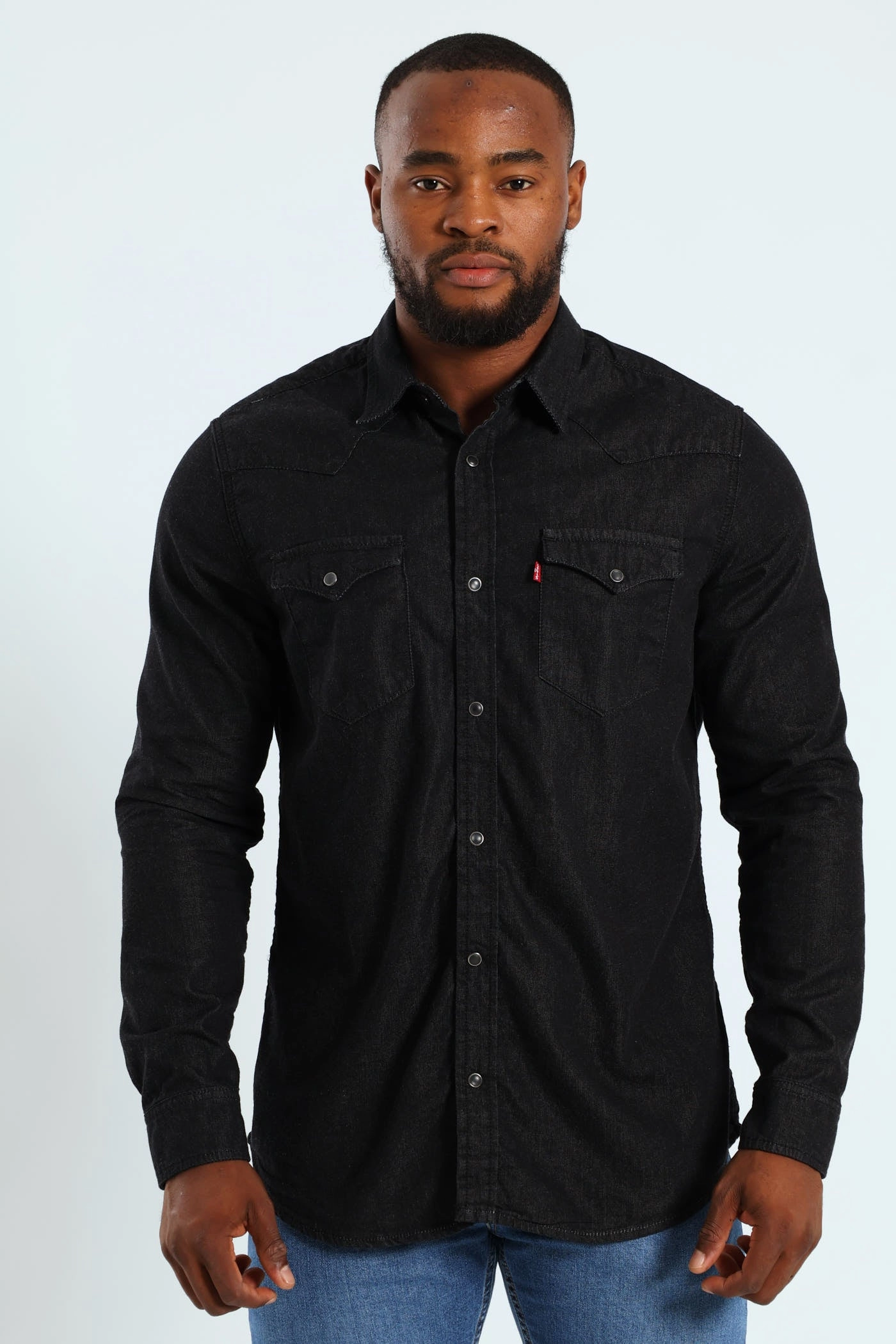 Fashion boutiques Classic Western Standard Jean Shirt - Black Trendy gear