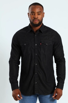 Fashion boutiques Classic Western Standard Jean Shirt - Black Trendy gear