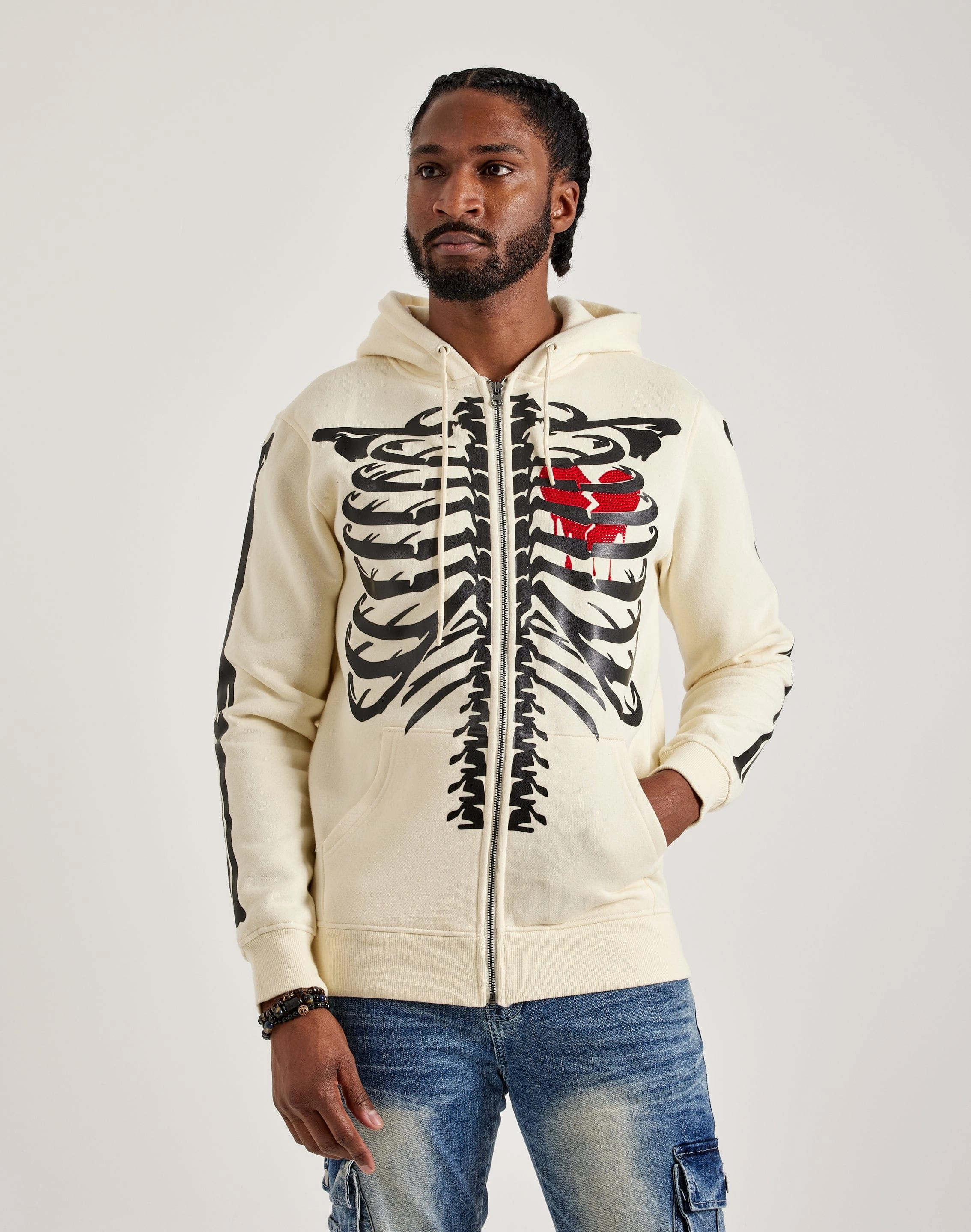 Fashion boutiques Roku Studio Skeleton Full-Zip Hoodie Fashion lookbook