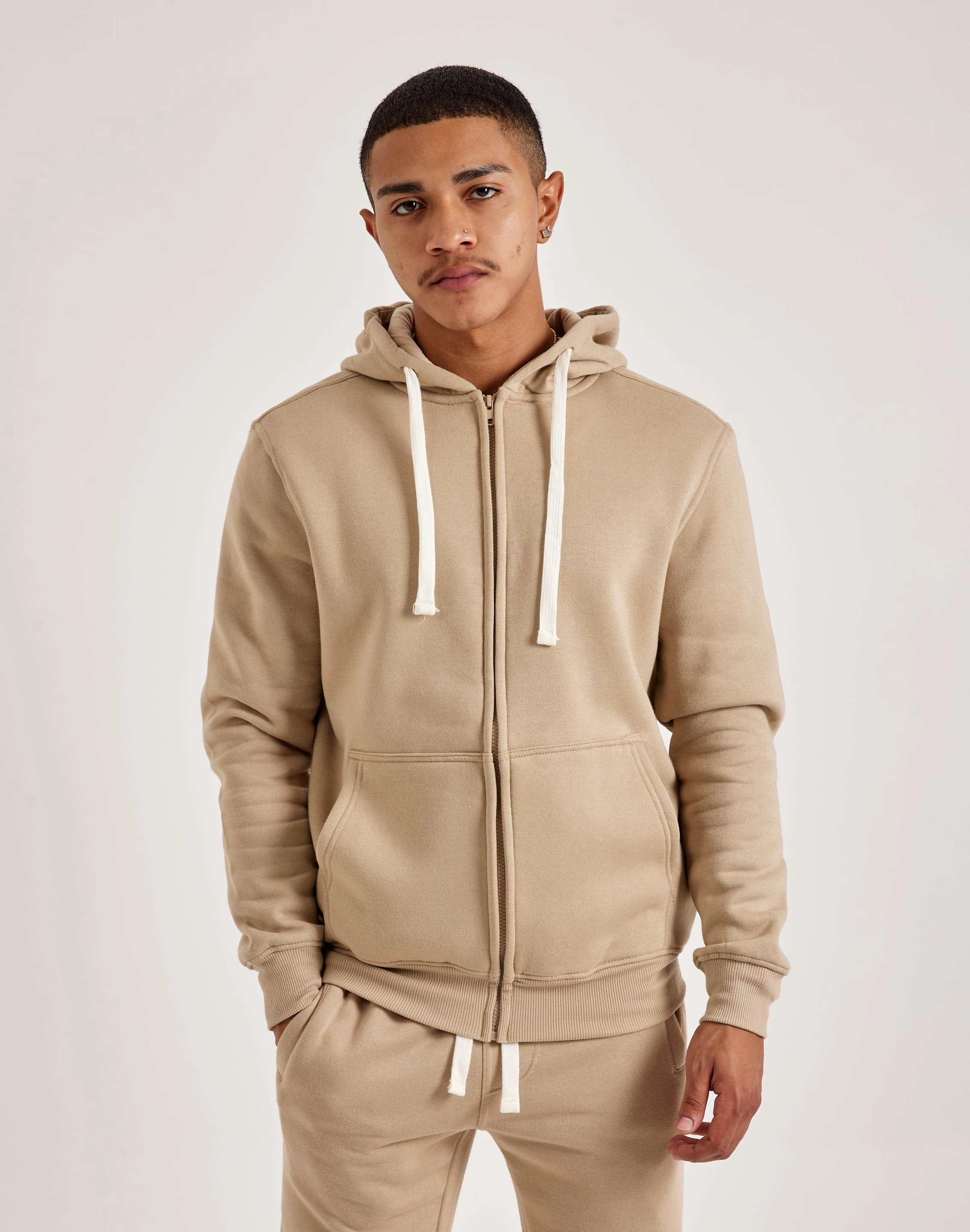 DH Essentials Basic Full-Zip Fleece Hoodie Clothing prices Fashionable goods