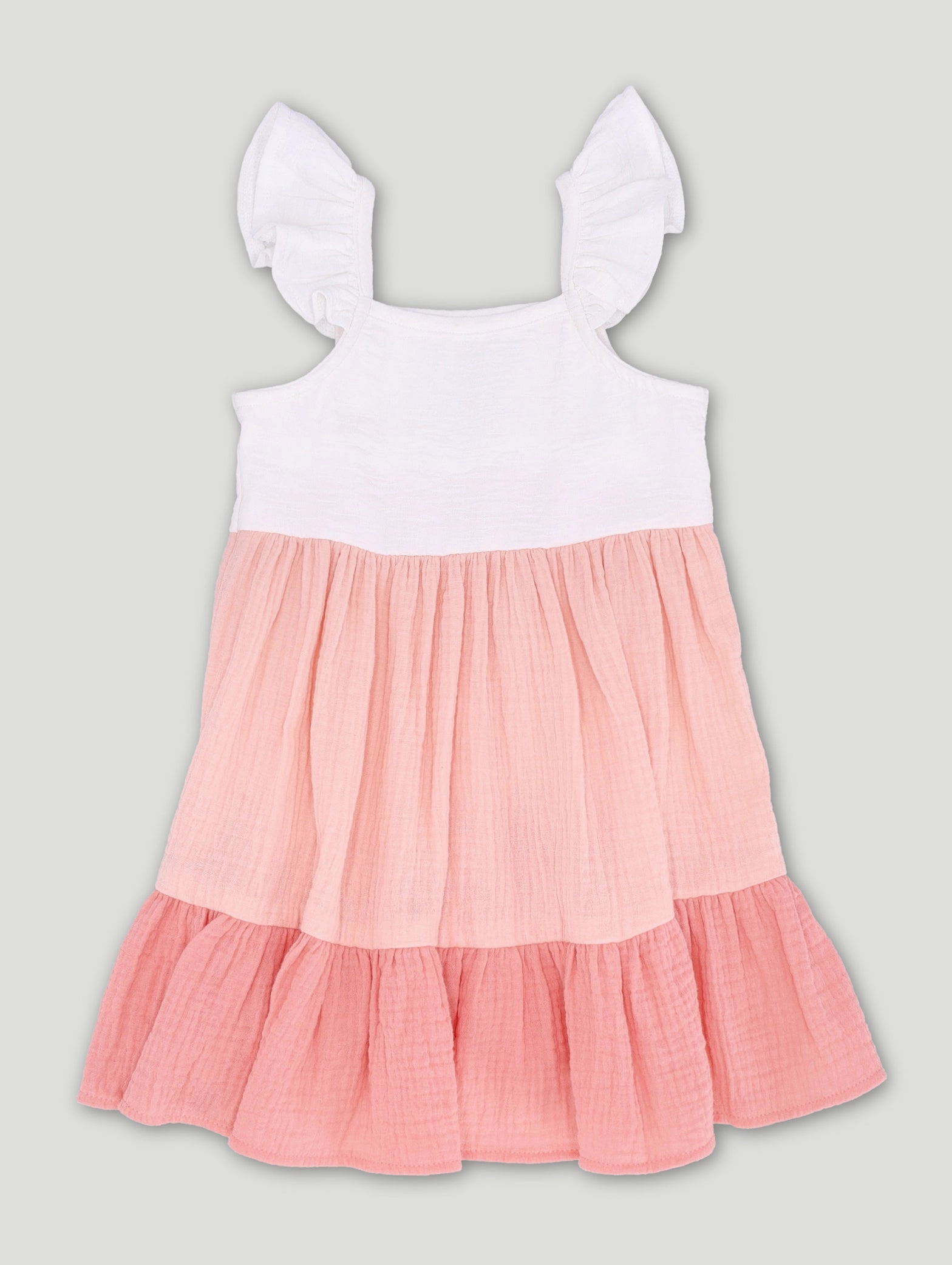 Baby Girls Crinkle Cotton Dress Athleisure fashion High - end fashion
