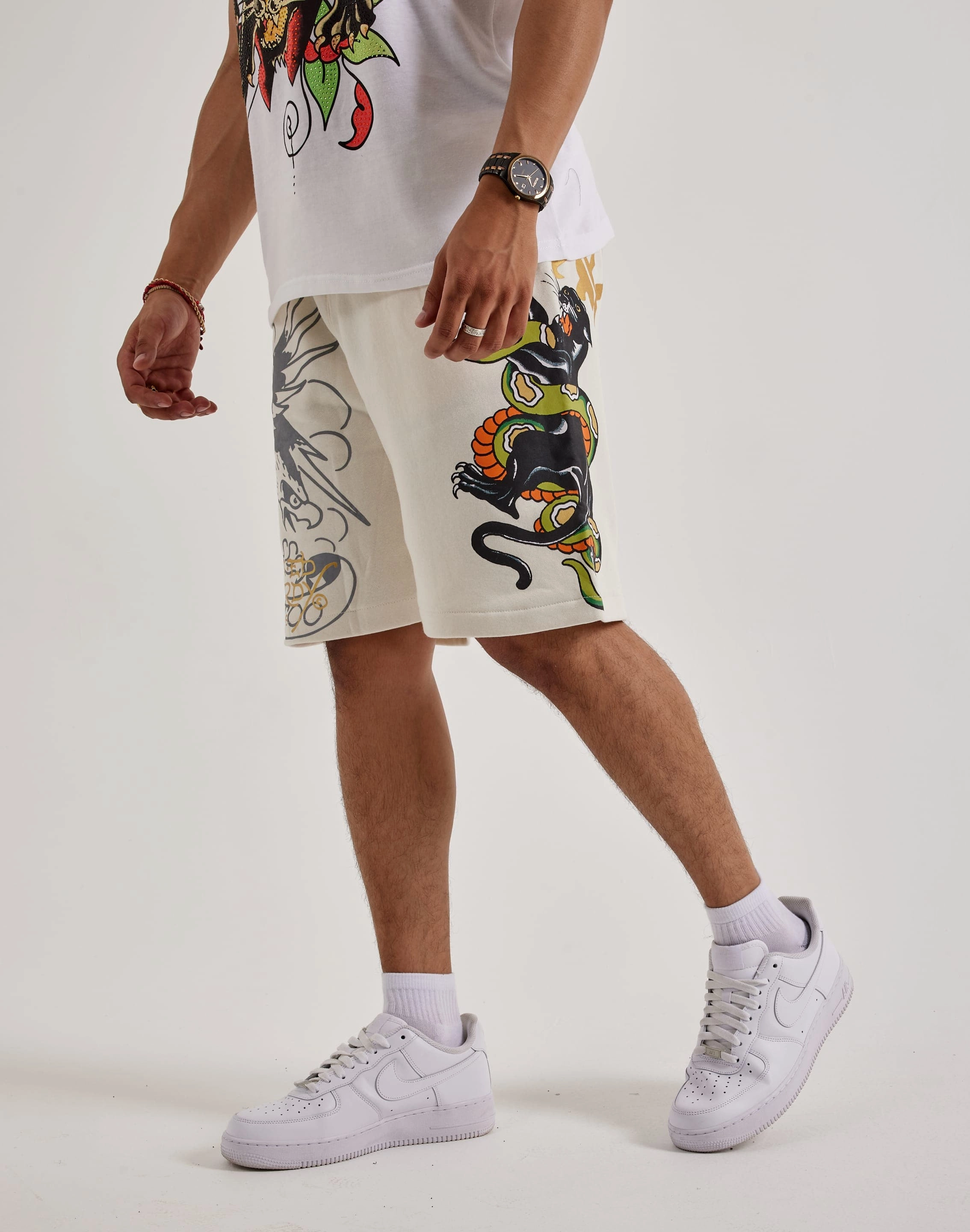 Fashion catalog Ed Hardy Panther Snake Fleece Shorts