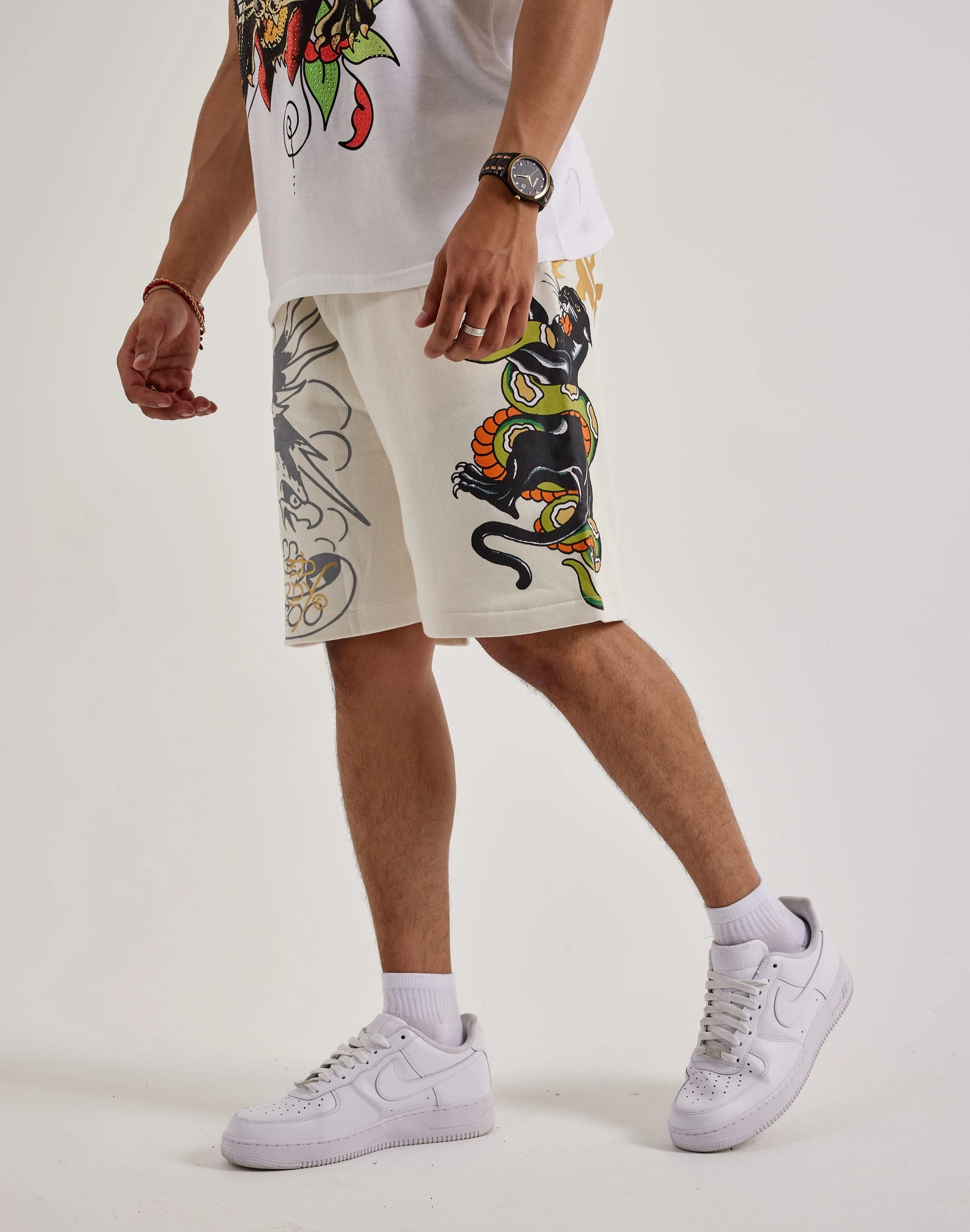 Fashion catalog Ed Hardy Panther Snake Fleece Shorts