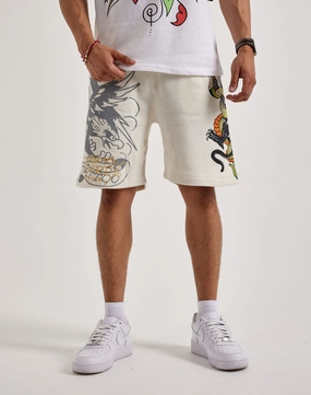 Fashion catalog Ed Hardy Panther Snake Fleece Shorts Luxury fashion items