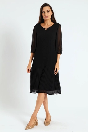 Fashion catalog Release Pleat Dress - Black Fashion collections