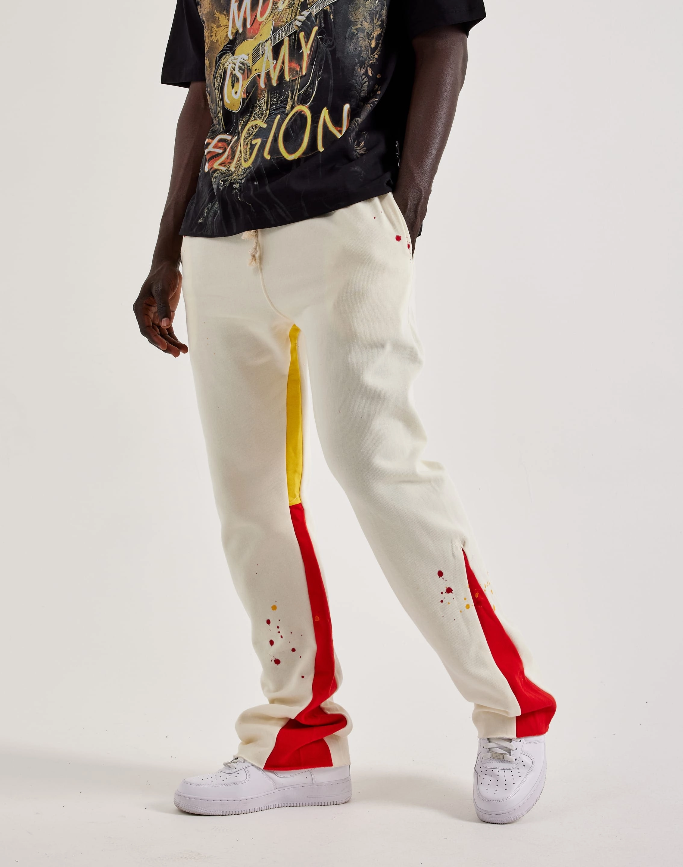 Fashion culture MNML Contrast Bootcut Sweatpants Smart casual wear