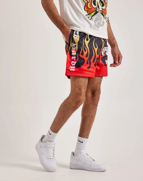 Fashion customization Ed Hardy Fire Skull Mesh Shorts Beaded fashion items