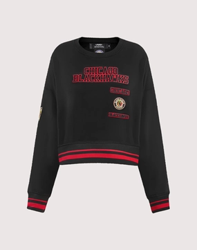 Fashion customization Pro Standard Chicago Blackhawks Retro Classic Rib Crewneck Retro fashion finds