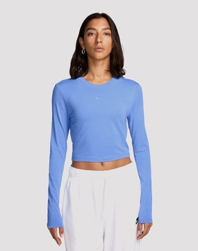 Fashion events Nike Sportswear Slim Long-Sleeve Crop Shirt Nautical - themed fashion