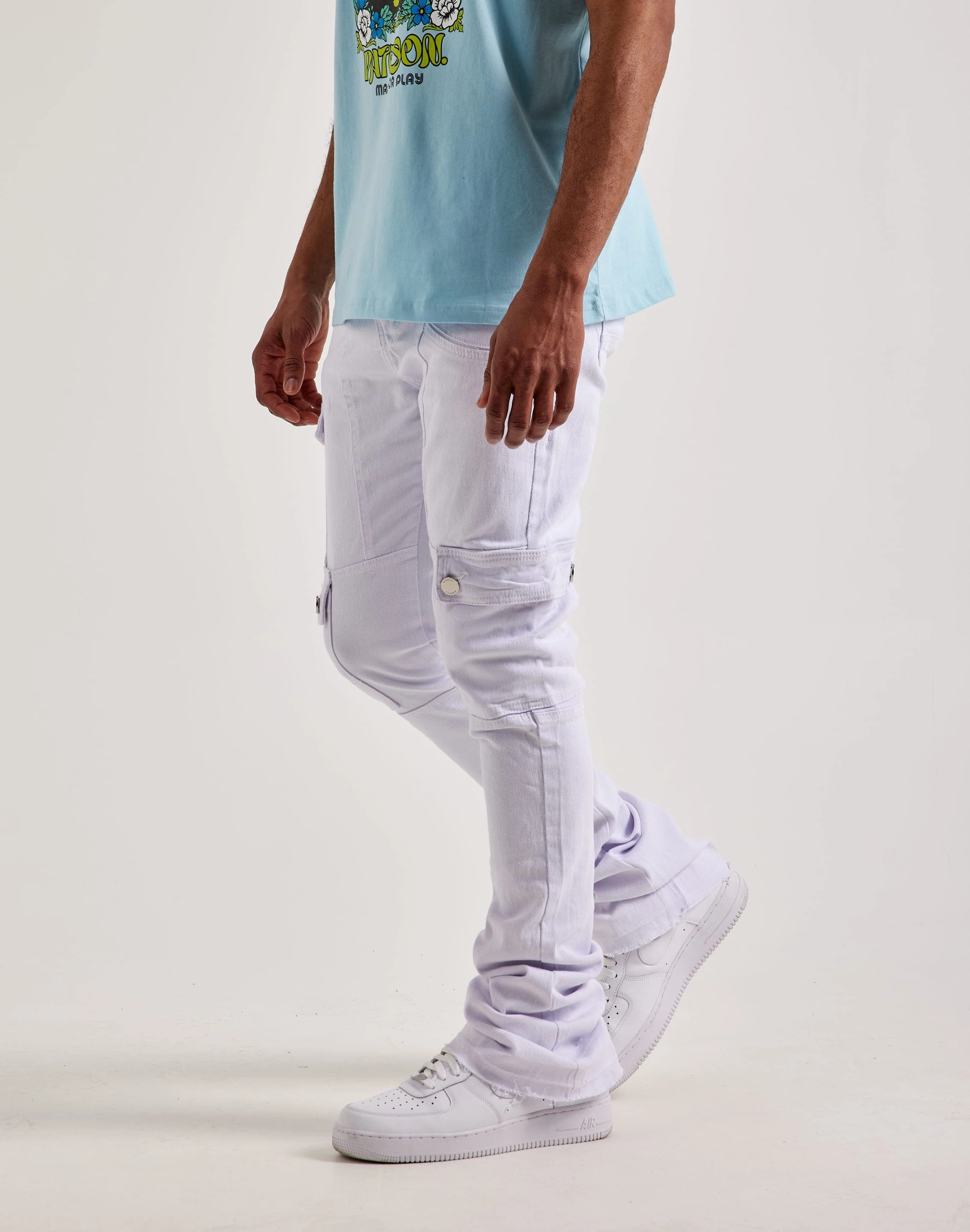 Fashion storage (wardrobes, hangers, etc.) WAIMEA Stacked Cargo Pants Hip - hop fashion