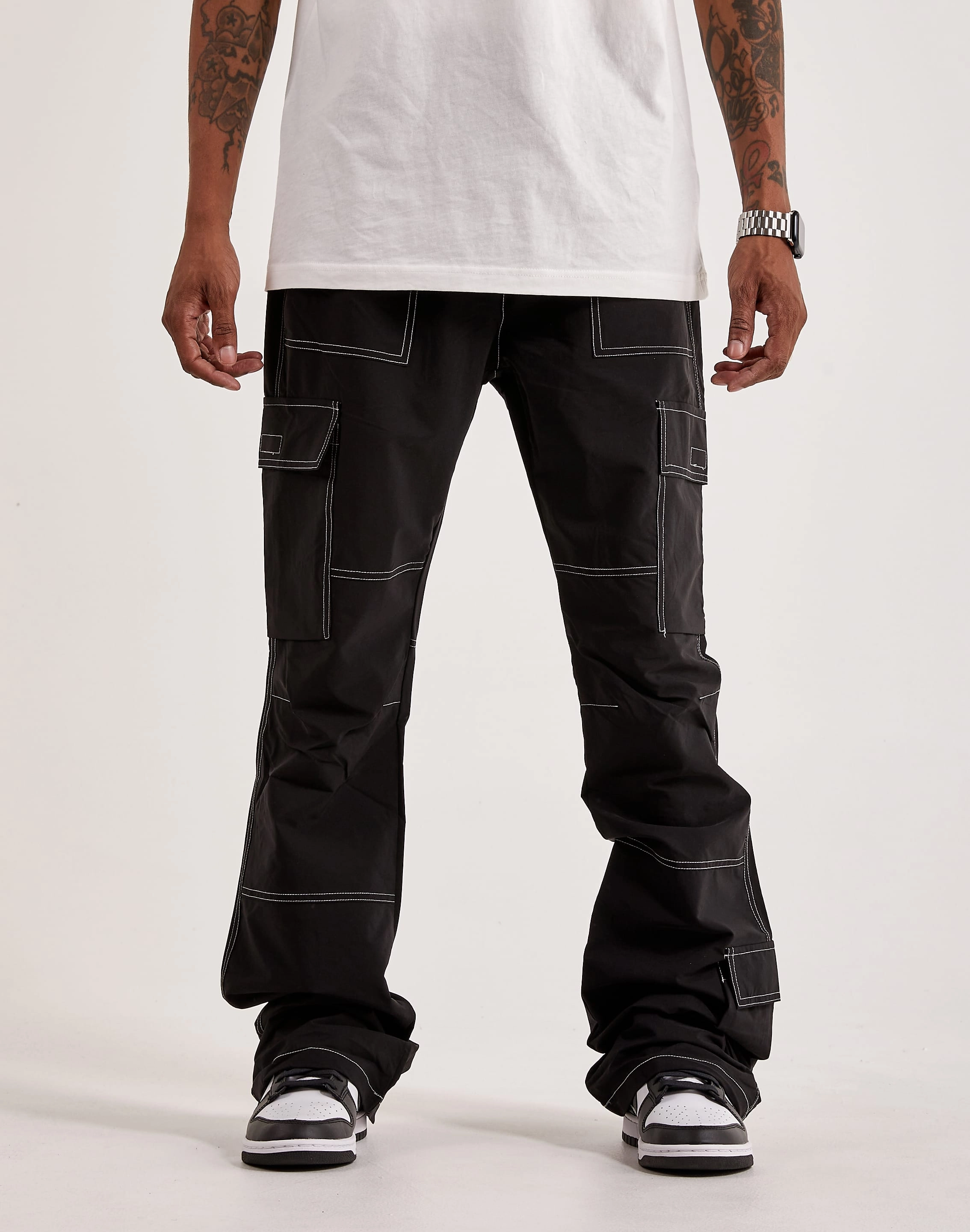 Cotton - made fashion American Stitch Stacked Leg Contrast Pants Clothing prices