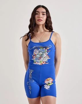 Fashion exhibitions Ed Hardy Tiger Lotus Bodysuit Spandex - incorporated fashion