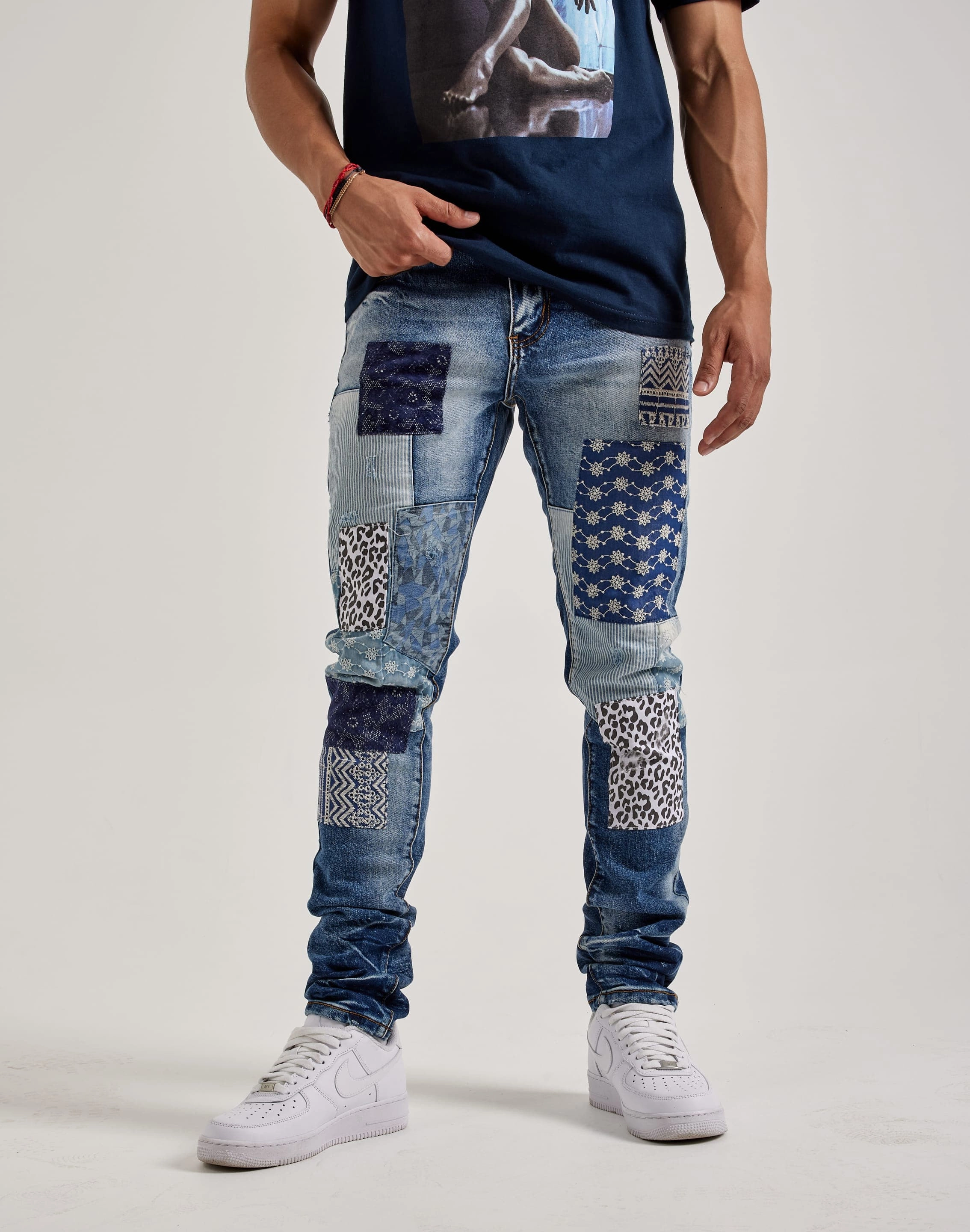 Embellish Nyc Patchwork Denim Jeans Denim - based fashion Upcycled fashion