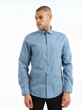 Fashion history Men's Easy Care Shirt - Smokey Blue Clothing and accessories