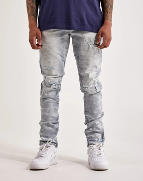 Fashion influencers' recommendations Smoke Rise  Lightning Basic Slim Tapered Jeans Polyester - used fashion