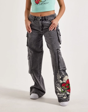 Fashion inspiration Ed Hardy Sacred Heart Cargo Jeans Fashion shows