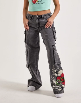 Fashion inspiration Ed Hardy Sacred Heart Cargo Jeans Fashion shows