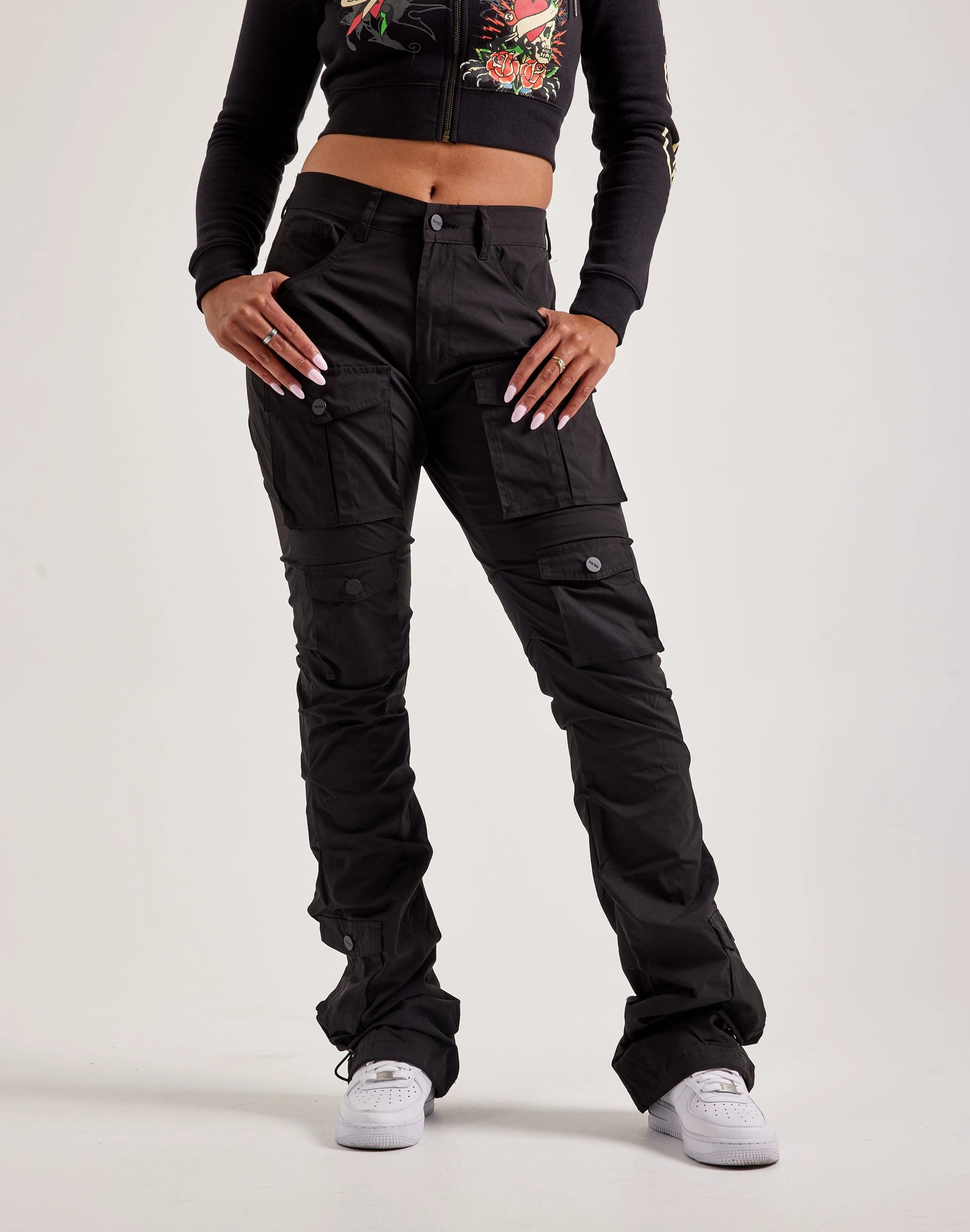 Fashion inspiration Smoke Rise Stacked Nylon Cargo Pants Fashion influencers' recommendations