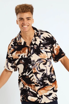 Fashion inspiration Viscose Swirl Shirt - White Silk - fabric fashion