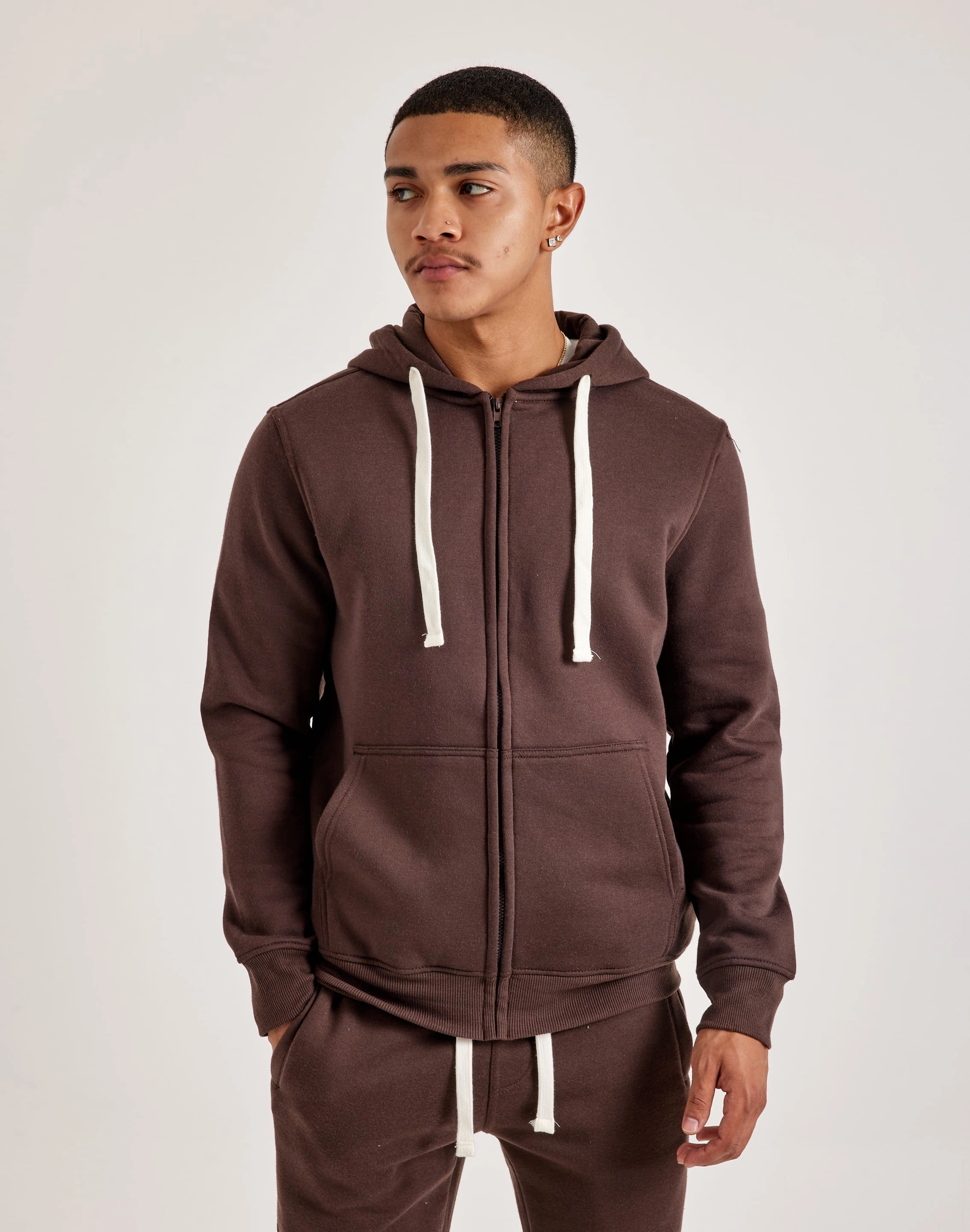 Fashion forecasting DH Essentials Basic Full-Zip Fleece Hoodie Clothing prices
