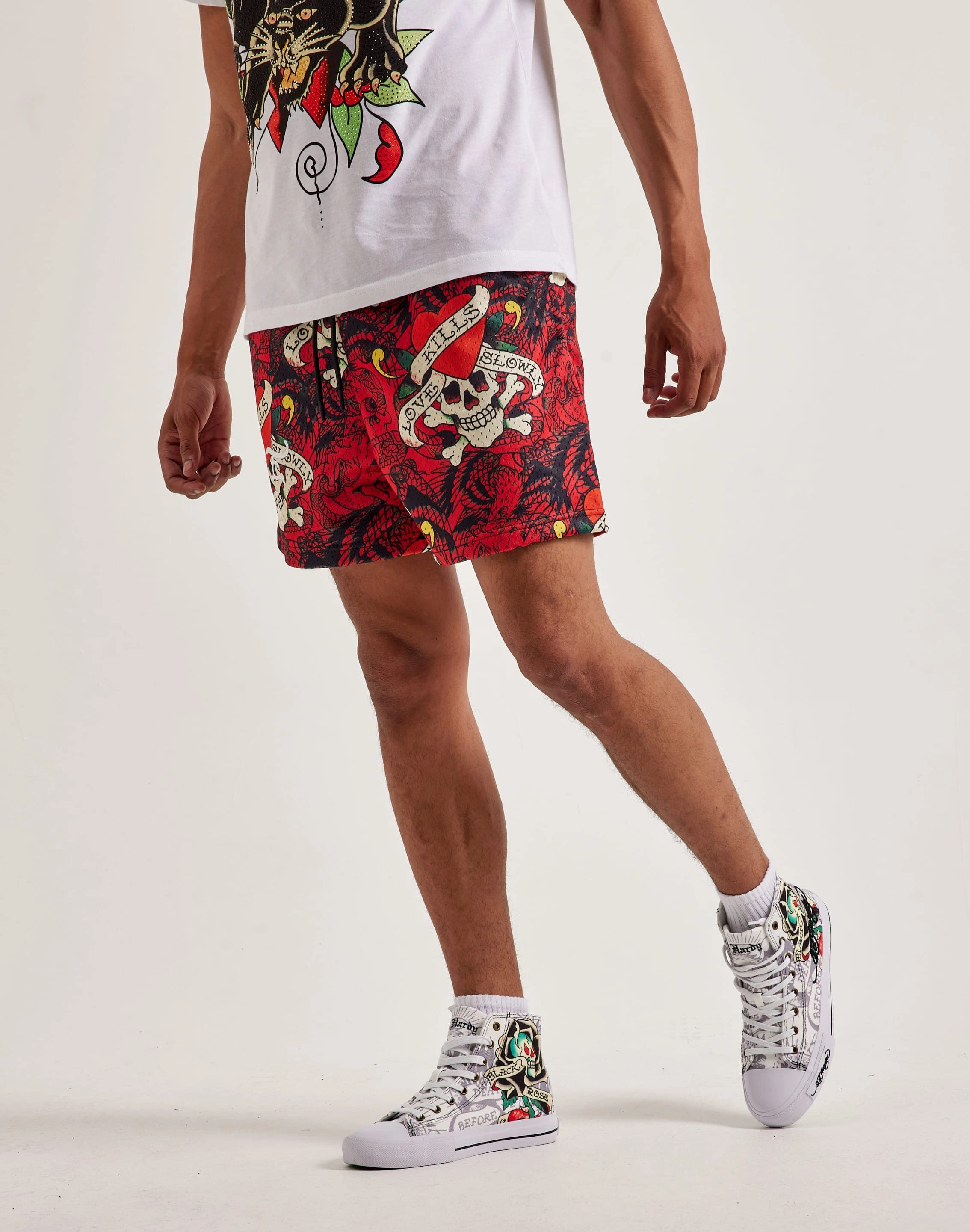 Fashion labels Ed Hardy Skull Mesh Shorts