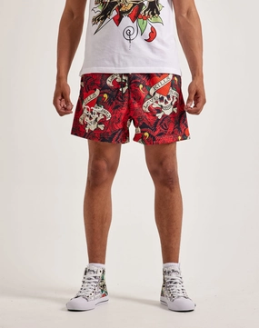 Fashion labels Ed Hardy Skull Mesh Shorts Cotton - made fashion