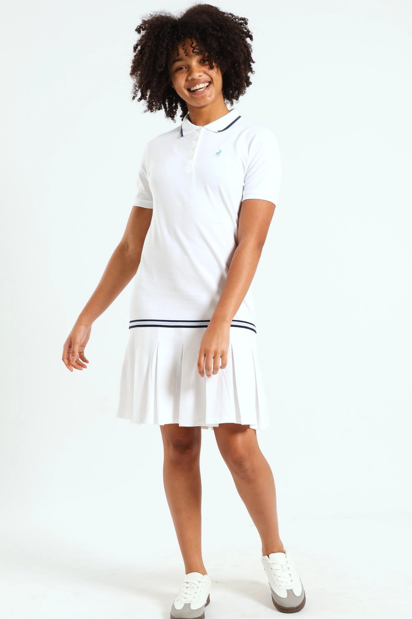 Fashion lookbook Girls Cally Pleated Dress - White Lingerie and intimates