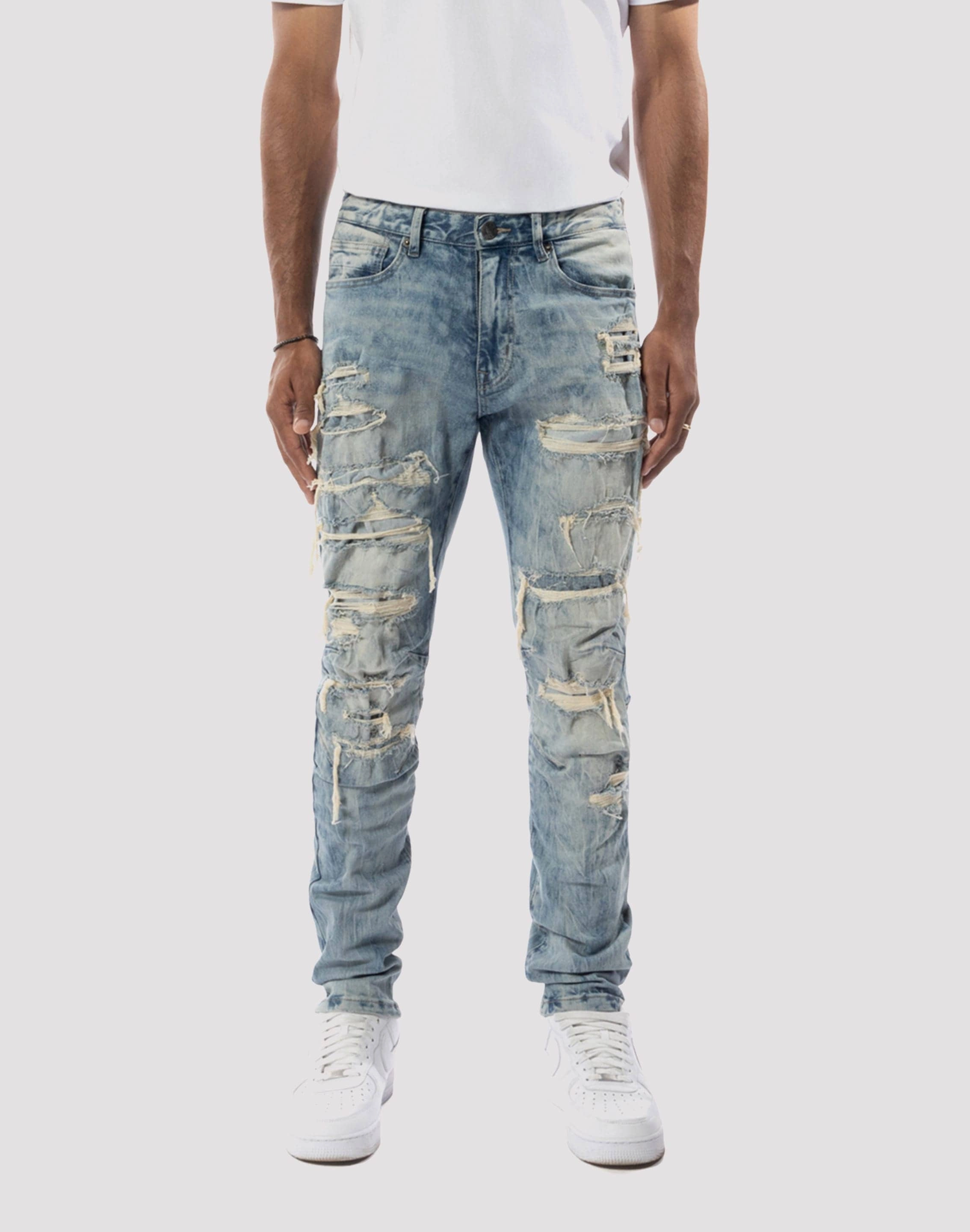 Fashion lookbook Grindhouse Extreme Rip Slim Fit Jeans Nylon - included fashion