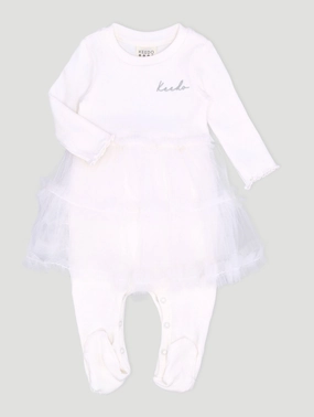 Fashion lookbook Keedo Baby Girls Premium Cotton Lycra Dress With Tuille Fashionable goods