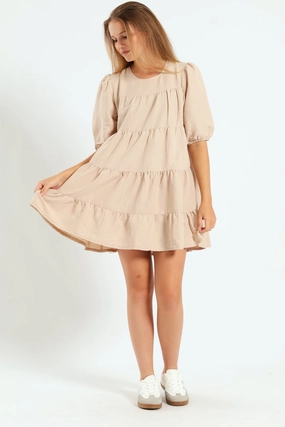 Fashion museums Girls Tiered Dress - Stone Military - inspired fashion