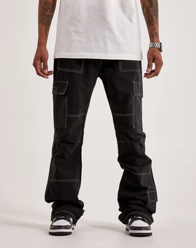 Fashion must - haves American Stitch Stacked Leg Contrast Pants Polyester - used fashion