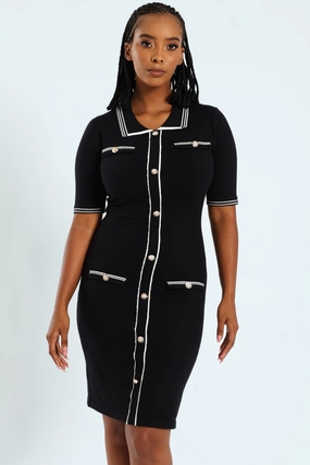 Fashion on sale Preppy Bodycon Knitwear Dress Workwear options