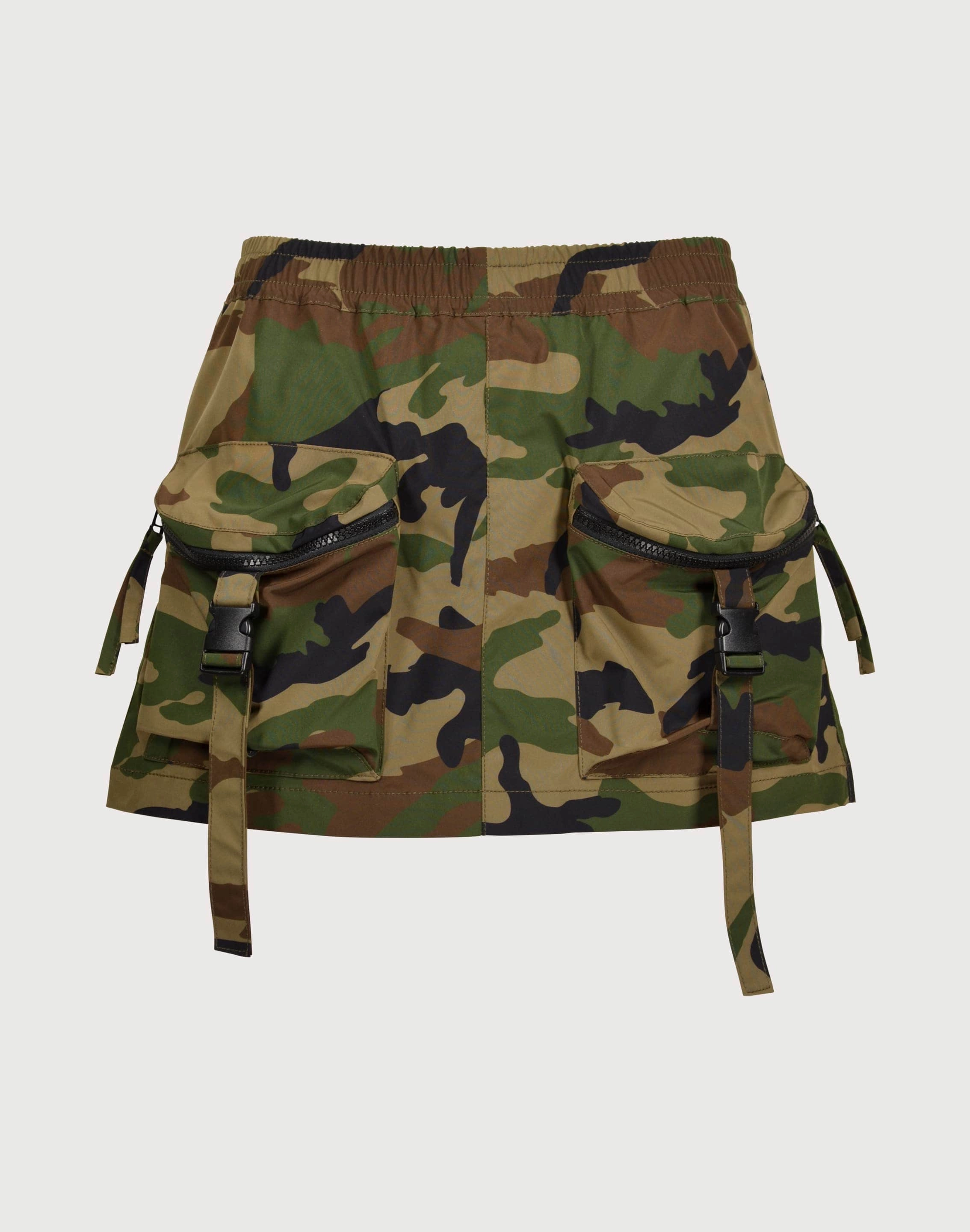 Fashion photography Grindhouse Nylon Cargo Camo Skirt Apparel finds