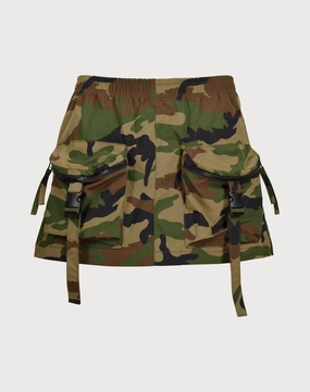 Fashion photography Grindhouse Nylon Cargo Camo Skirt Apparel finds