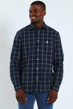 Fashion rental Farleigh Shirt - Navy Silk - fabric fashion